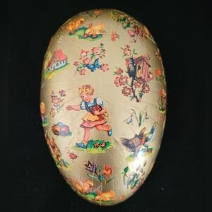 Vintage Paper Mache Easter Egg Candy container from W. Germany 1930's to 1940's
